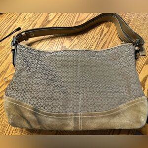 Coach Brown and Tan Shoulder Bag
